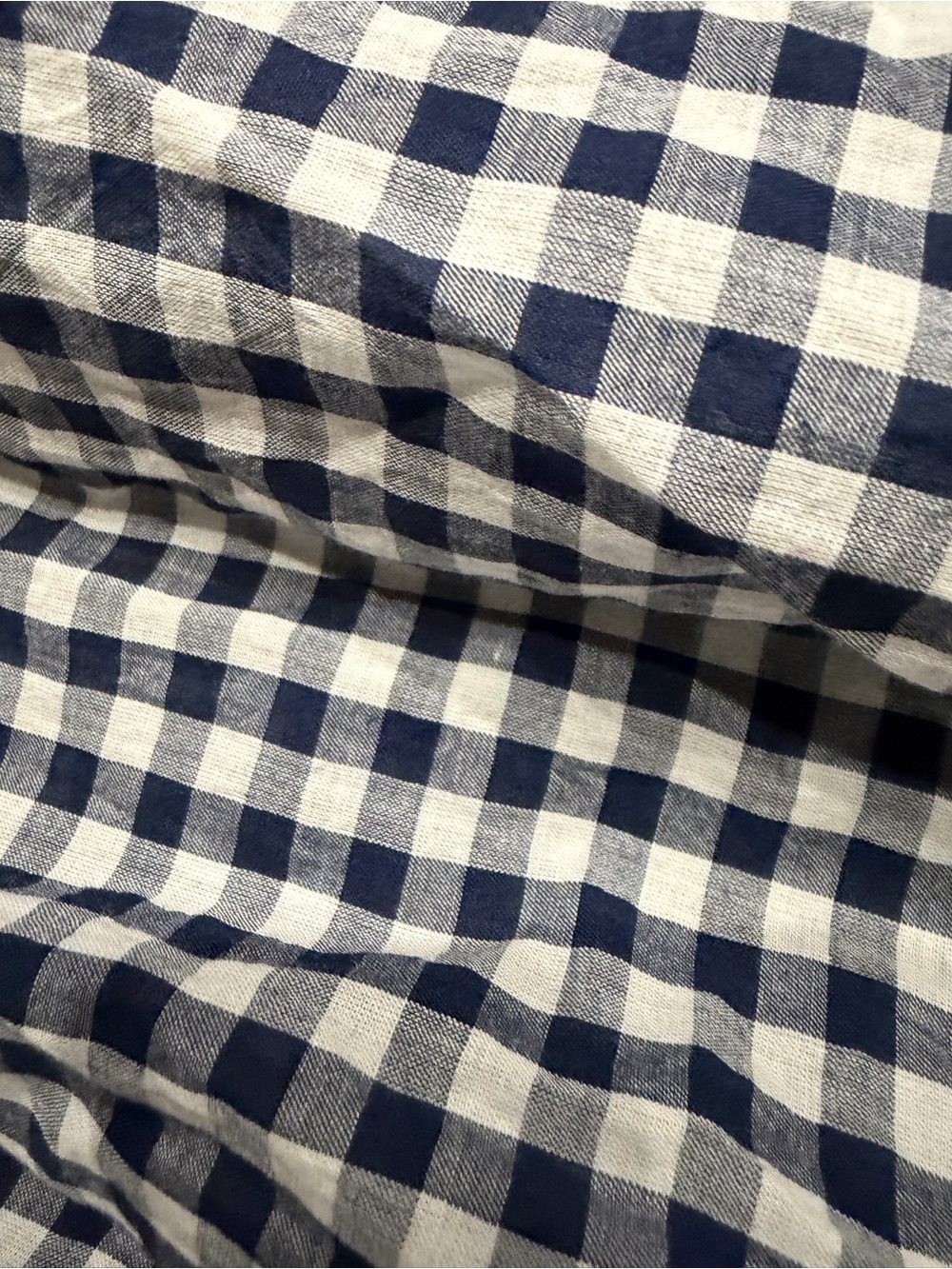 NWT π J.Crew Navy-and-White Gingham Maxi Skirt with Smocked Waist - Picture 5 of 6